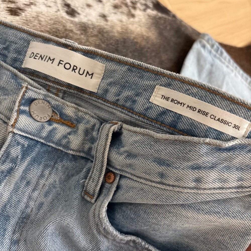 DENIM FORUM The‎ Romy Mod Rise Classic 30L Size 27 - Picture 4 of 11